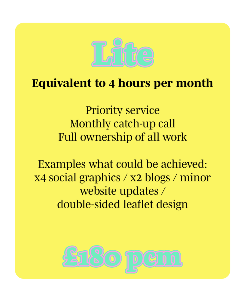 Graphic design retainers