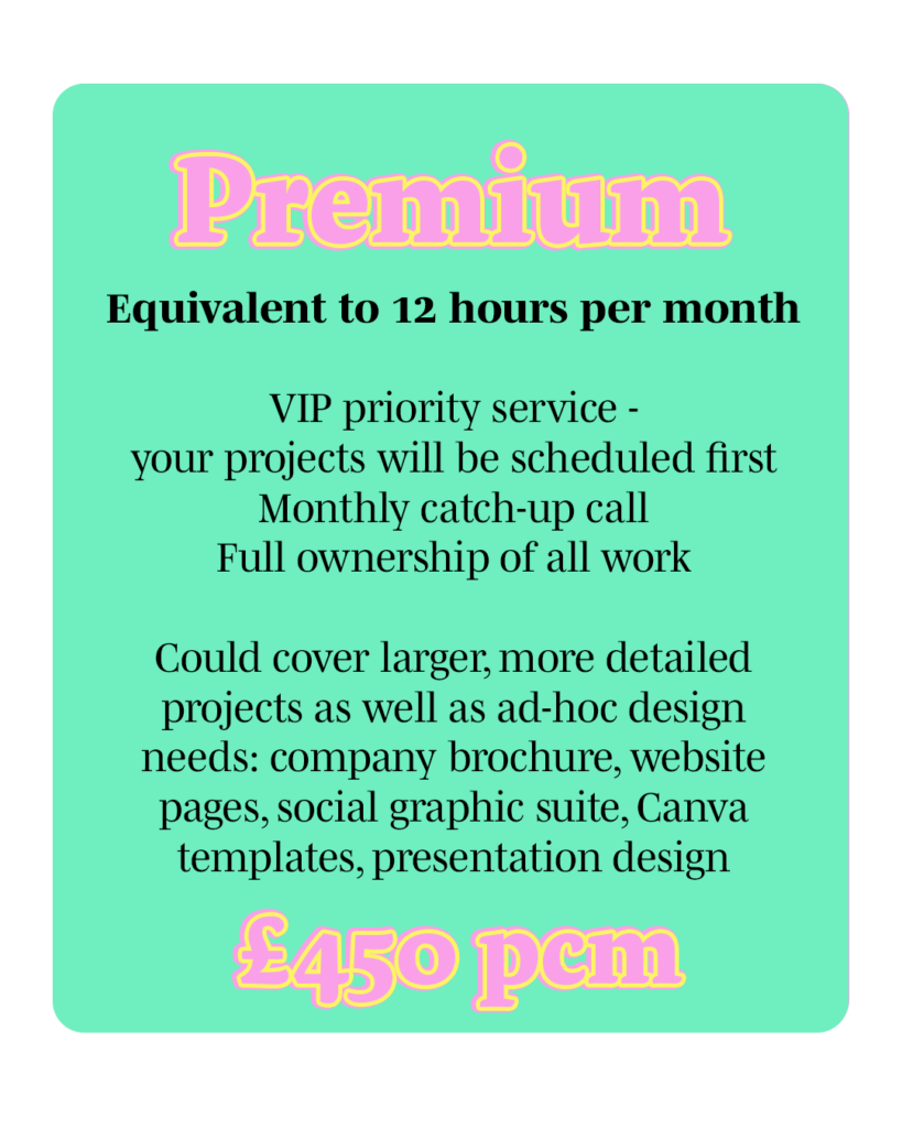 Graphic design retainers