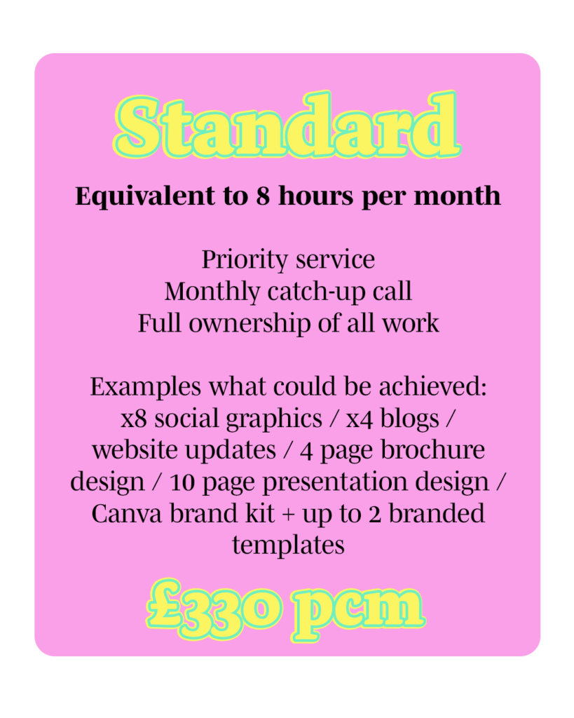 Graphic design retainers